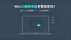 Win10睡眠唤醒老要输密码？这3个方法随便挑一个，从此省事多了