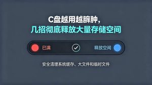 C 盘越用越臃肿，几招彻底释放大量存储空间
