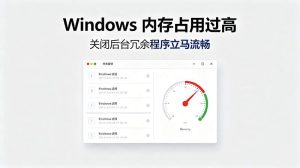 Windows 内存占用过高，关闭后台冗余程序立马流畅