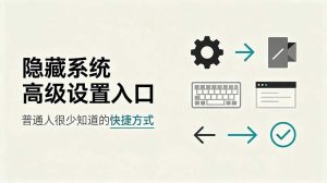 隐藏系统高级设置入口，普通人很少知道的快捷方式