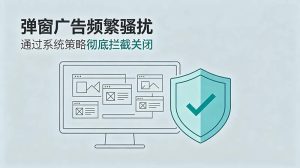 弹窗广告频繁骚扰，通过系统策略彻底拦截关闭