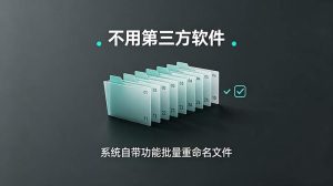 不用第三方软件，系统自带功能批量重命名文件