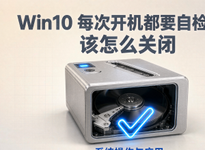 Win10每次开机都要自检磁盘该怎么关闭