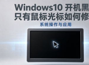 Windows10开机黑屏只有鼠标光标如何修复