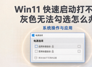 Win11快速启动打不开灰色无法勾选怎么办