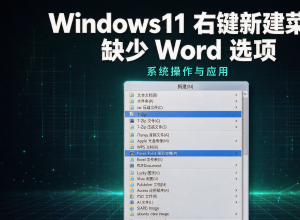 Windows11右键新建菜单缺少Word选项