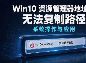 Win10资源管理器地址栏无法复制路径