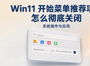 Win11开始菜单推荐项目怎么彻底关闭