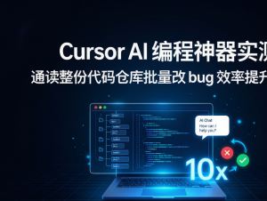 Cursor AI 编程神器实测：通读整份代码仓库批量改 bug 效率提升 10 倍