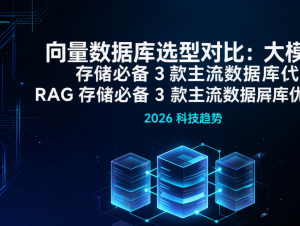 向量数据库选型对比：大模型 RAG 存储必备 3 款主流数据库优缺点