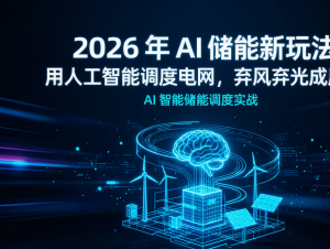 AI 储能电力调度系统：新型电力系统靠算法优化峰谷用电效率