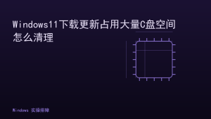 Windows11下载更新占用大量C盘空间怎么清理