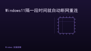 Windows11隔一段时间就自动断网重连