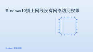 Windows10插上网线没有网络访问权限