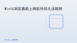 Win10浏览器能上网软件却无法联网