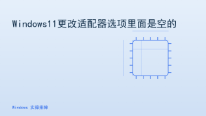 Windows11更改适配器选项里面是空的