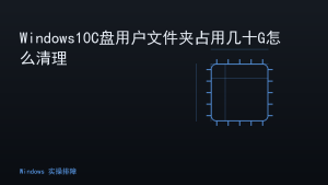 Windows10C盘用户文件夹占用几十G怎么清理