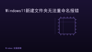 Windows11新建文件夹无法重命名报错