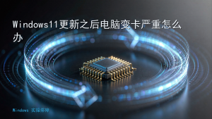 Windows11更新之后电脑变卡严重怎么办