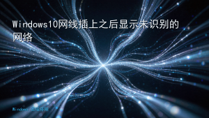 Windows10网线插上之后显示未识别的网络