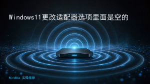 Windows11更改适配器选项里面是空的