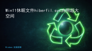 Win11休眠文件hiberfil.sys占用超大空间